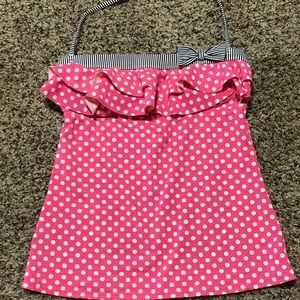 Arizona Jean Company Pink Polka Dot Tankini